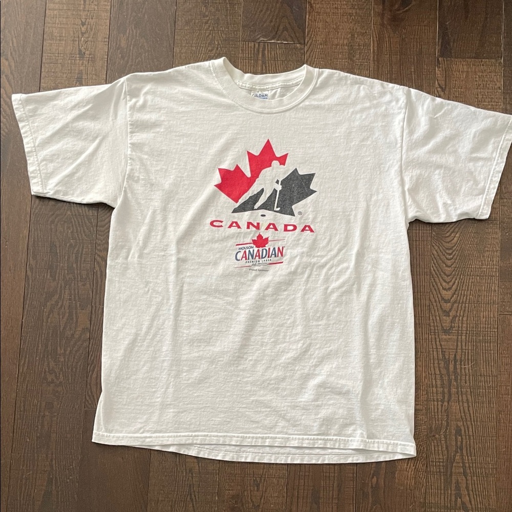 Y2K team Canada Molson beer hockey shirt